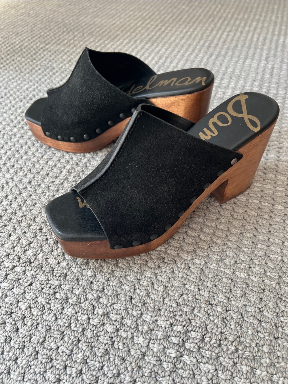Sam Edelman Black Suede Slip-On Mule - Picture 7 of 7